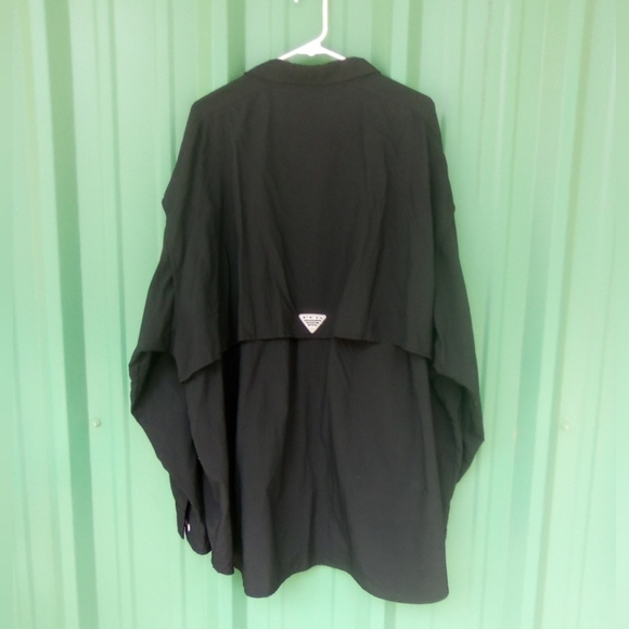 Men's Columbia Performance Fishing Gear Long Sleeved Black Shirt Size 5X PFG - Picture 5 of 5